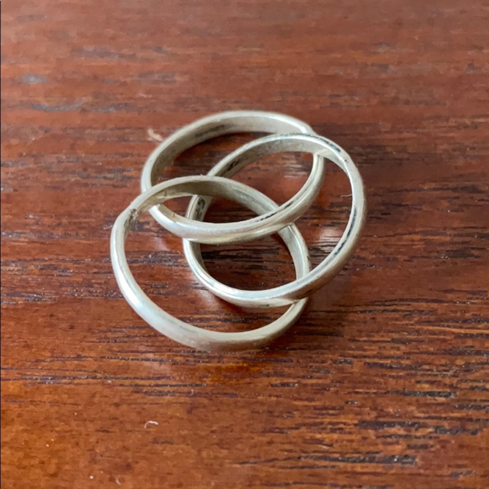 Sterling Silver Attached Stackable Rings - image 2